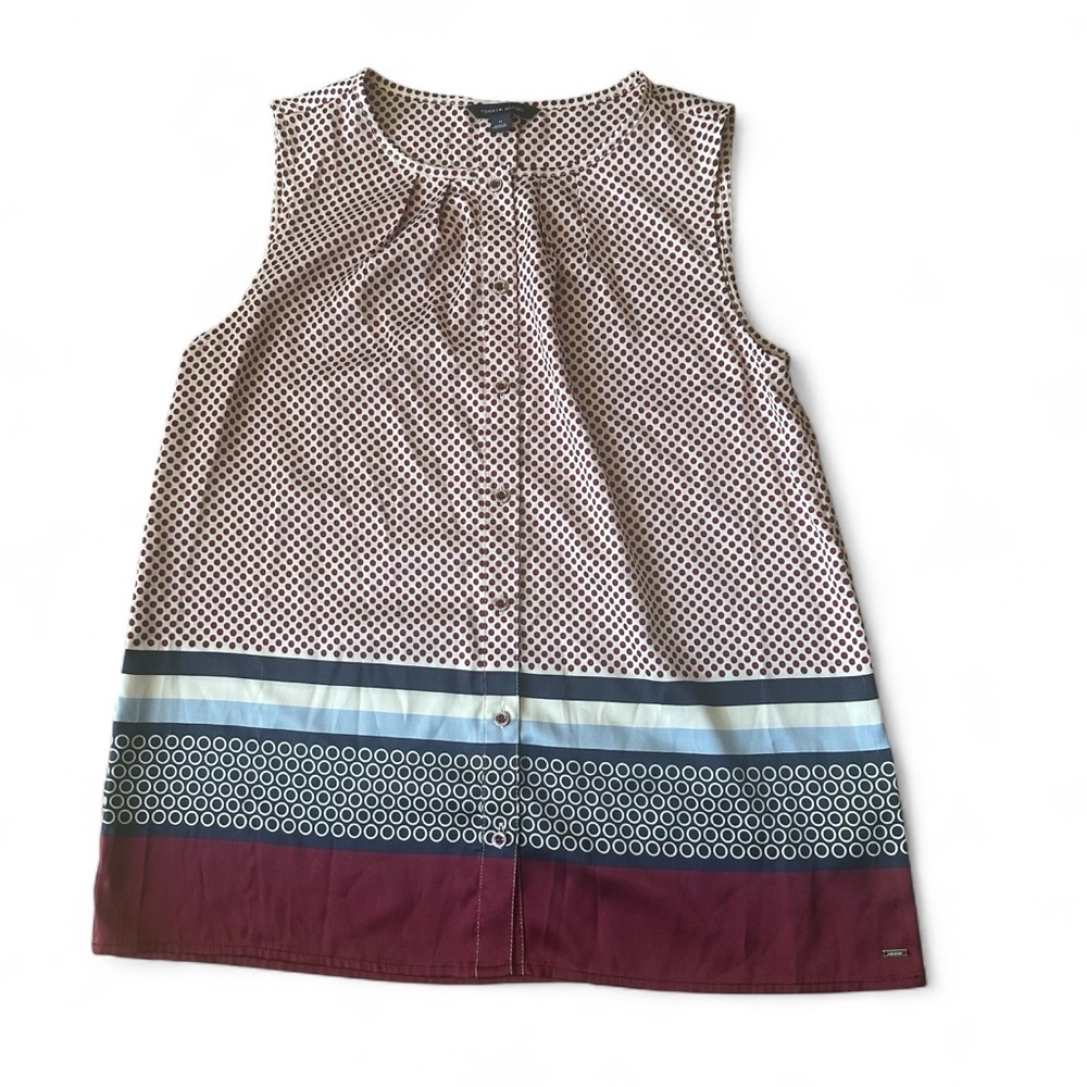 3 for $15 deal/ Tommy Hilfiger Sleeveless Blouse - Burgundy and Navy